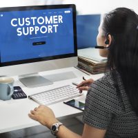 Customer care webpage interface word